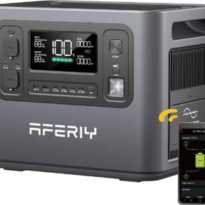 AFERIY Portable Power Station – 2048Wh, 2400W Output, LiFePO4, UPS
