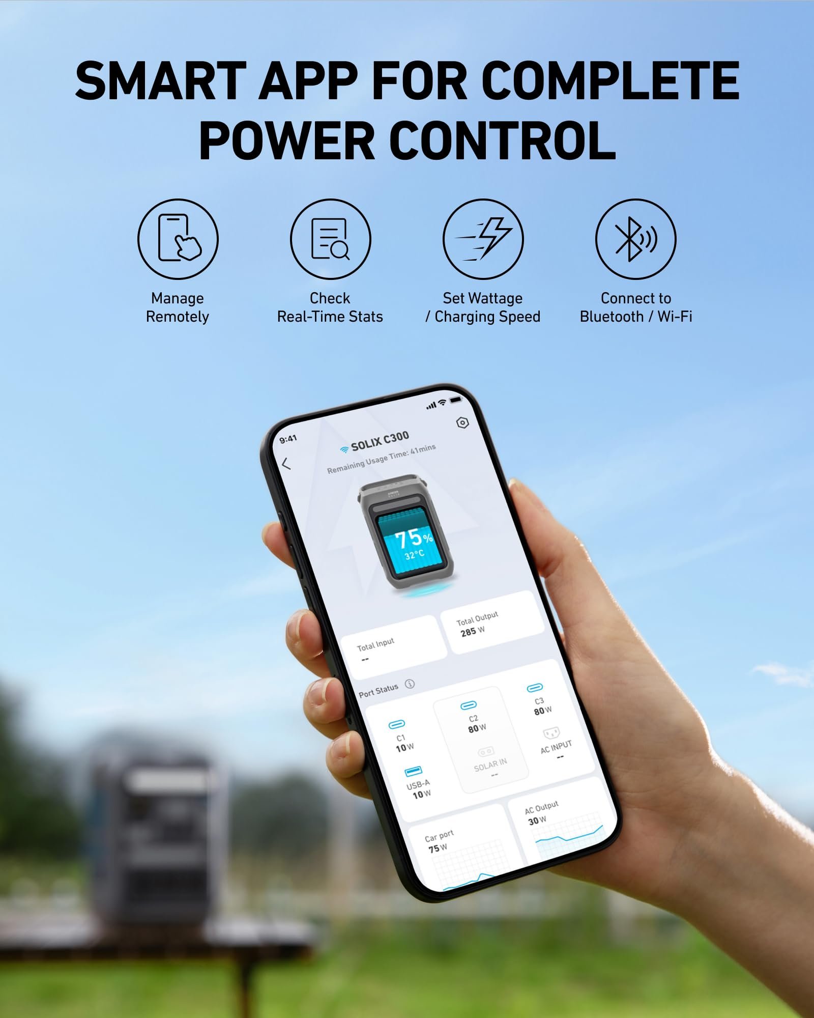 Anker SOLIX C300 Portable Power Station – 288Wh, for Camping