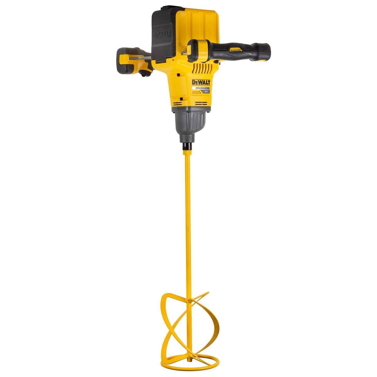 DeWalt DCD240X2 54V FlexVolt Brushless Paddle Mixer – 2 x 9.0Ah Batteries, Charger & Kit Bag
