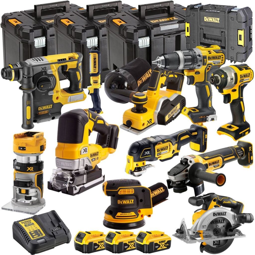 DeWalt DCKT4T11B3 18V Brushless 11-Piece Cordless Power Tool Kit – 3 x 5.0Ah Batteries, Charger & TSTAK Storage