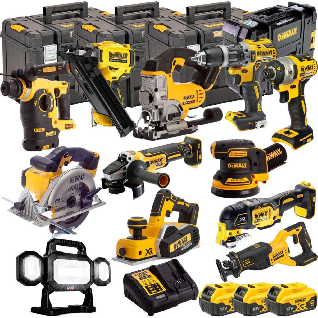 DeWalt DCKT4T12AP4 18V XR 12-Piece Cordless Power Tool Kit – 3 x 5.0Ah Batteries