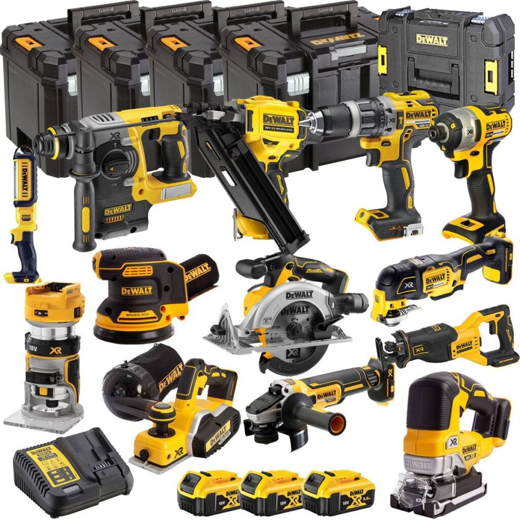 DeWalt DCKT4T13B3 18V Brushless 13-Piece Cordless Power Tool Kit – 3 x 5.0Ah Batteries, Charger & TSTAK Storage