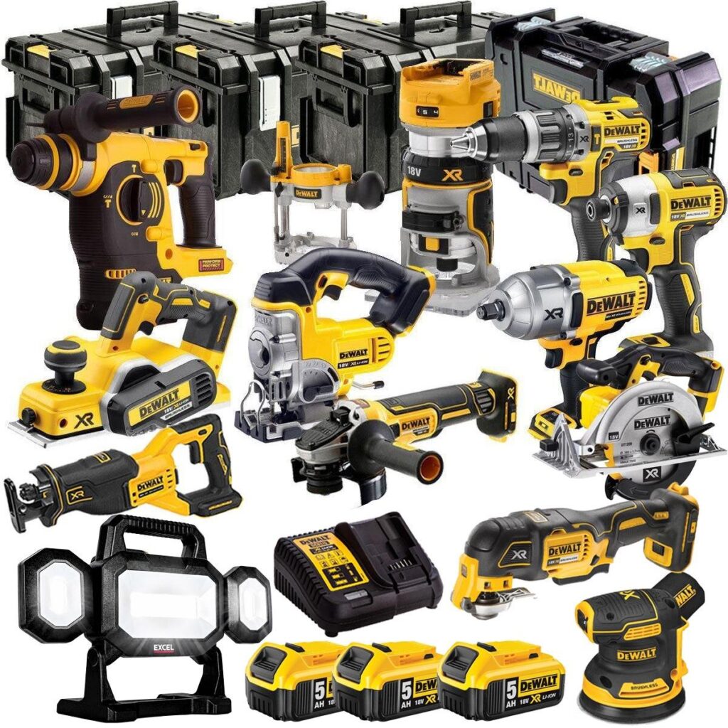 DeWalt DCKT4T13B4 18V XR 13-Piece Cordless Power Tool Kit – 3 x 5.0Ah Batteries, Charger & TSTAK Storage