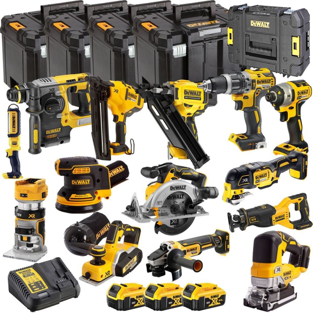 DeWalt DCKT4T14B3 18V Brushless 14-Piece Cordless Power Tool Kit – 3 x 5.0Ah Batteries, Charger & TSTAK Storage