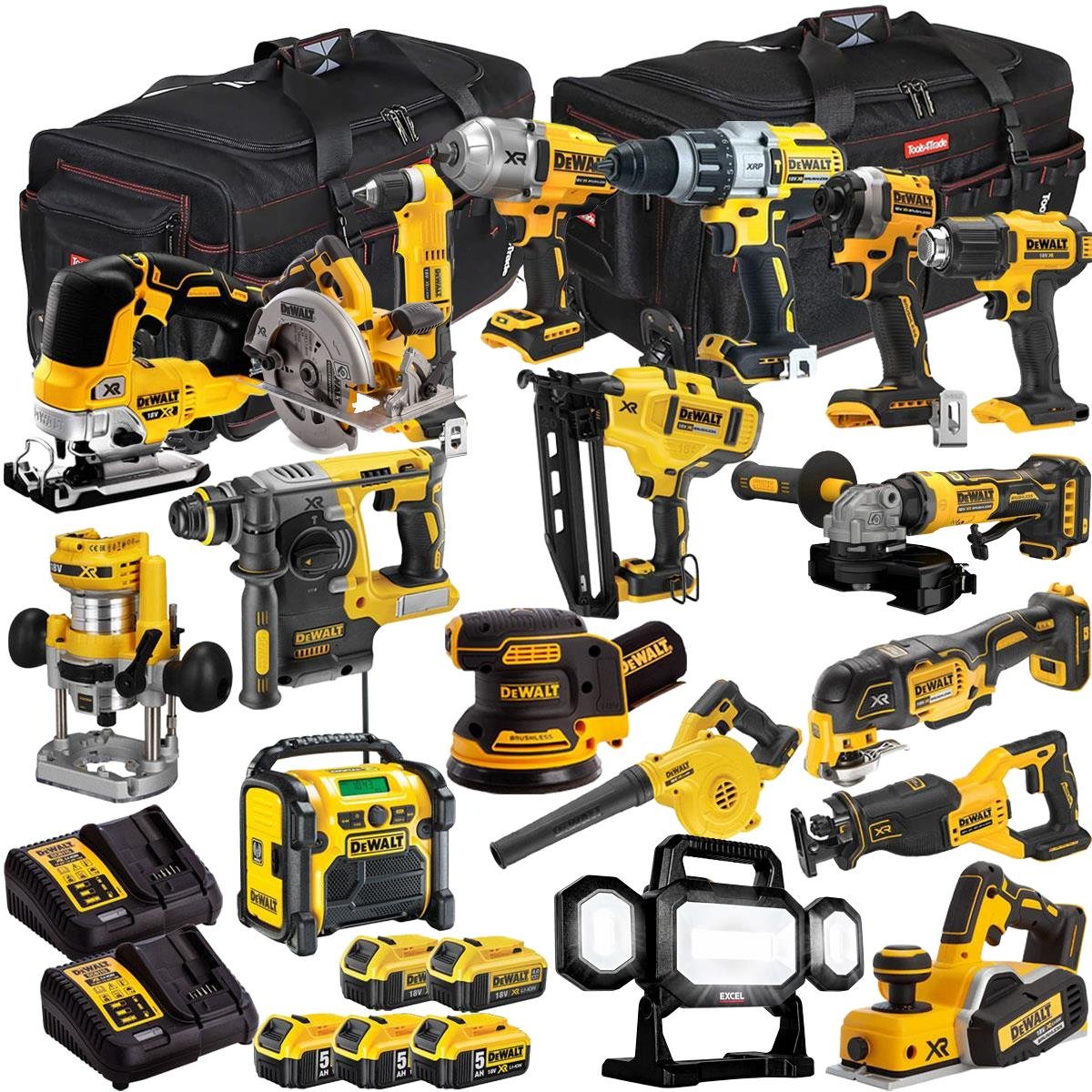 DeWalt T4TKIT-1127 18V 18-Piece Cordless Combo Kit – 5 x Batteries & Charger