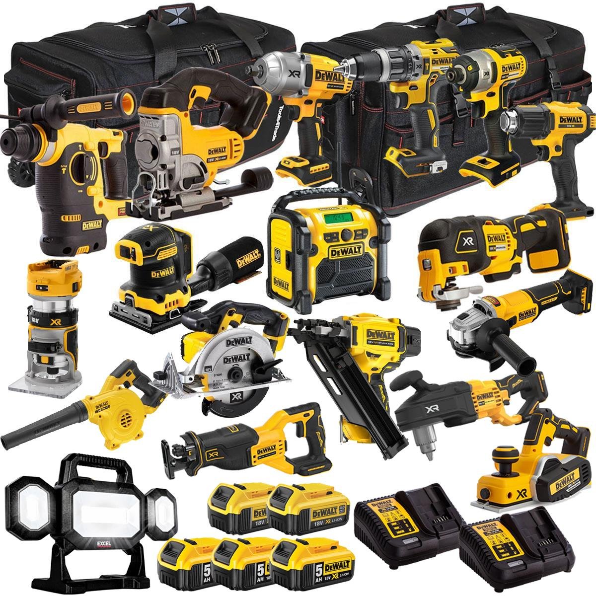 DeWalt T4TKIT-1311 18V 18-Piece Cordless Combo Kit – 5 x Batteries & Charger