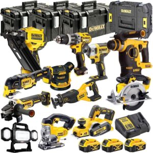 DeWalt T4TKIT-29959 18V 12-Piece Cordless Power Tool Kit – 3 x 5.0Ah Batteries