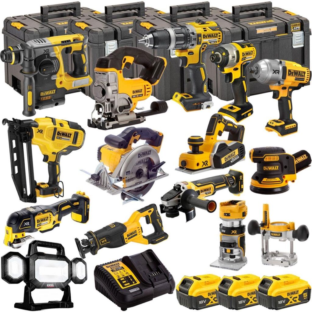 DeWalt T4TKIT-4818 18V 14-Piece Cordless Power Tool Kit – 3 x 5.0Ah Batteries