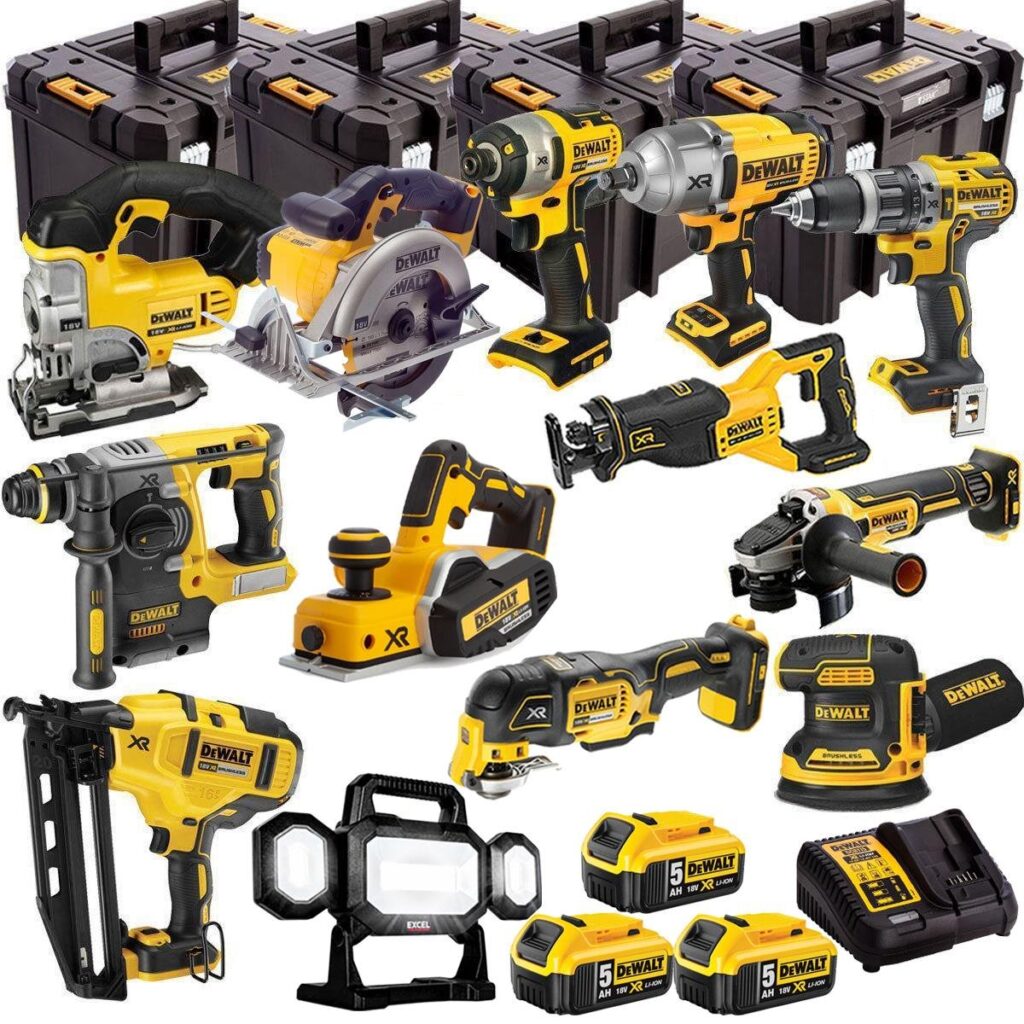 DeWalt T4TKIT-4823 18V 13-Piece Cordless Power Tool Kit – 3 x 5.0Ah Batteries