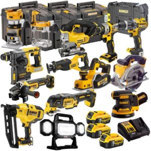 DeWalt T4TKIT-4824 18V 13-Piece Cordless Power Tool Kit – 3 x 5.0Ah Batteries