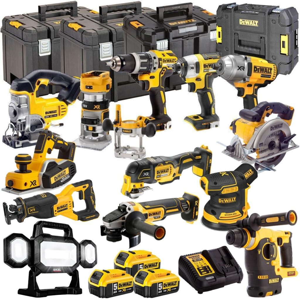 DeWalt T4TKIT-487 18V 13-Piece Cordless Power Tool Kit – 3 x 5.0Ah Batteries