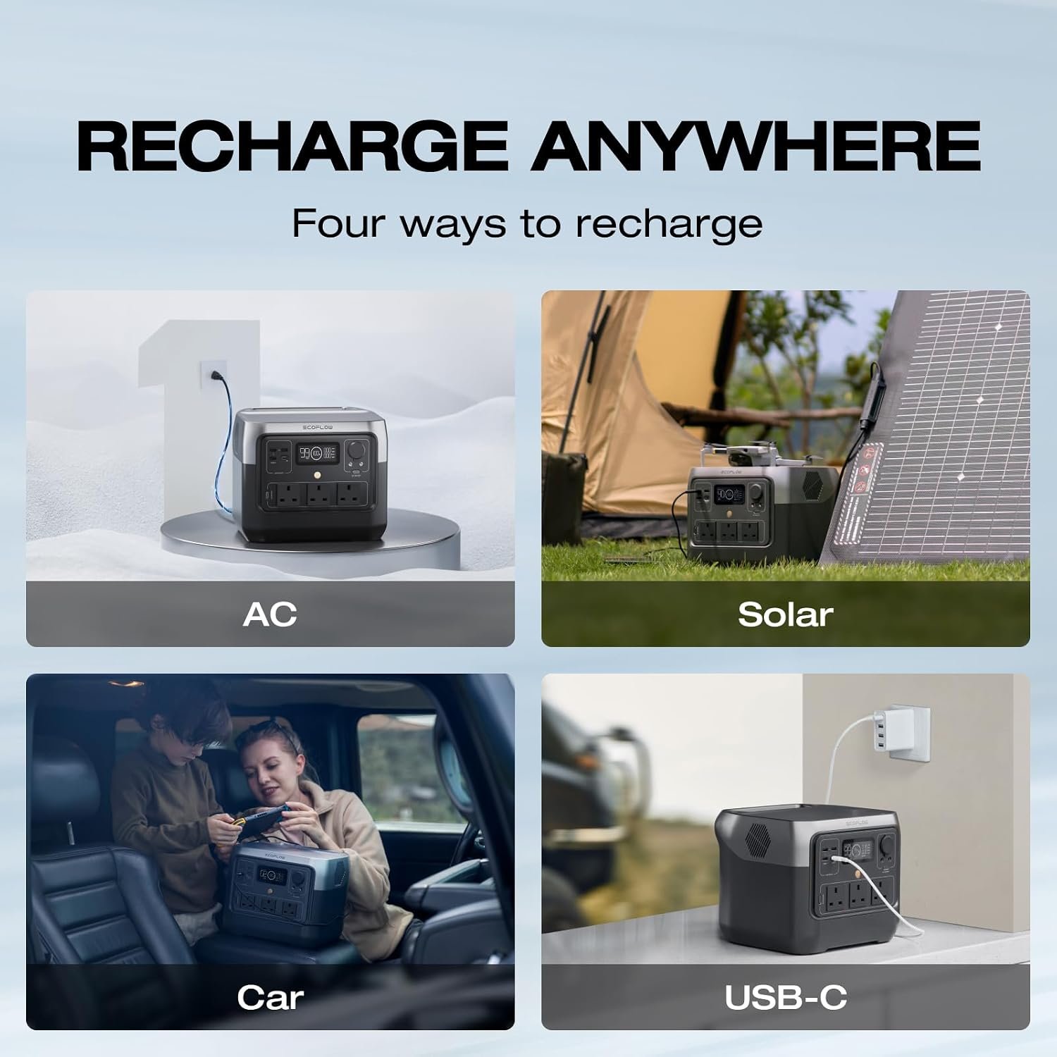 EcoFlow RIVER 2 Pro Portable Power Station – 768Wh, 800W Output, 1600W Peak, LiFePO4