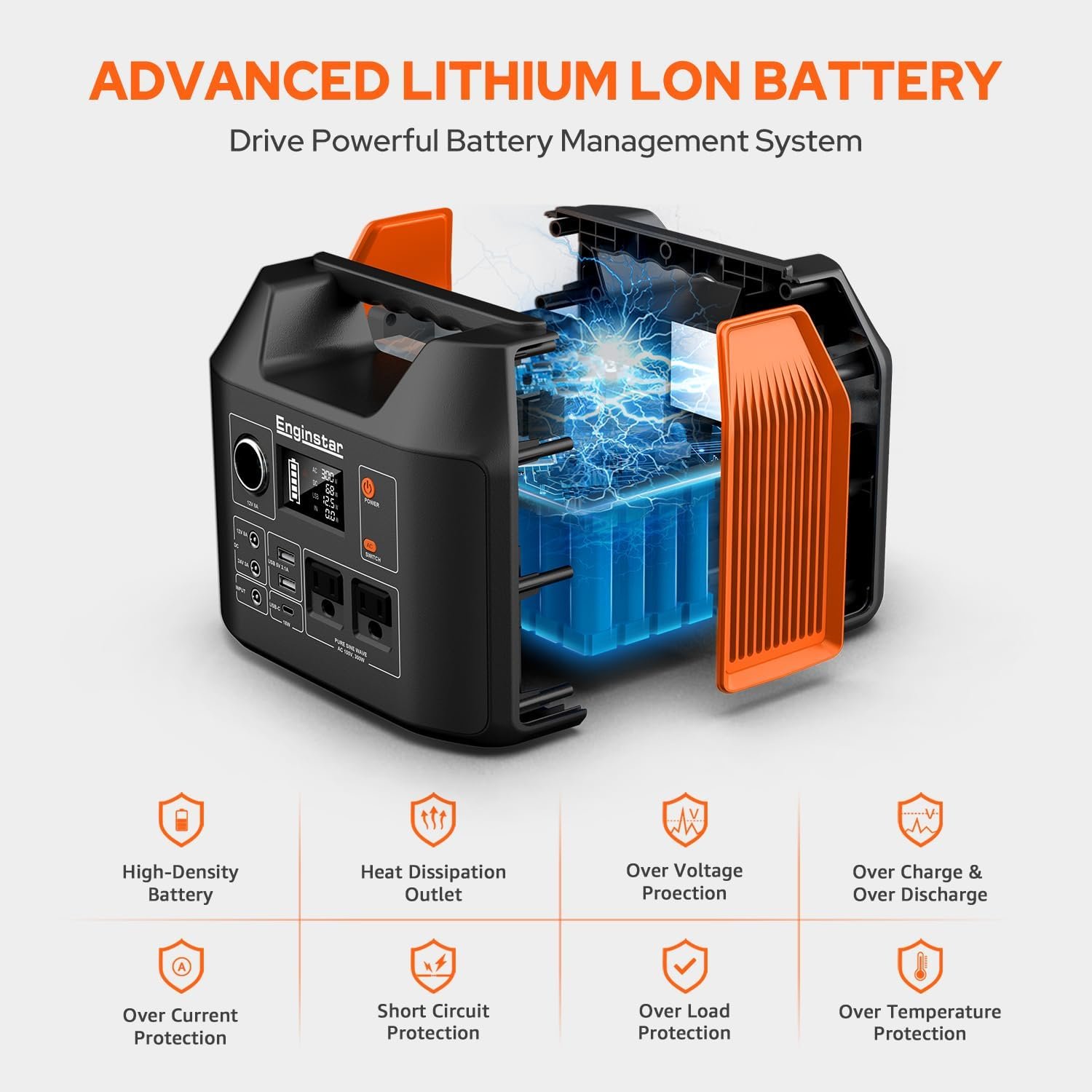 EnginStar Portable Power Station – 296Wh, 300W Output