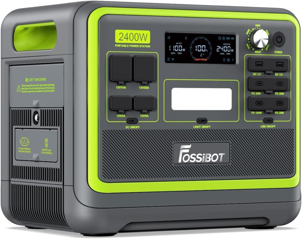 FOSSiBOT F2400 Portable Power Station – 2048Wh, 2400W Output, LiFePO4