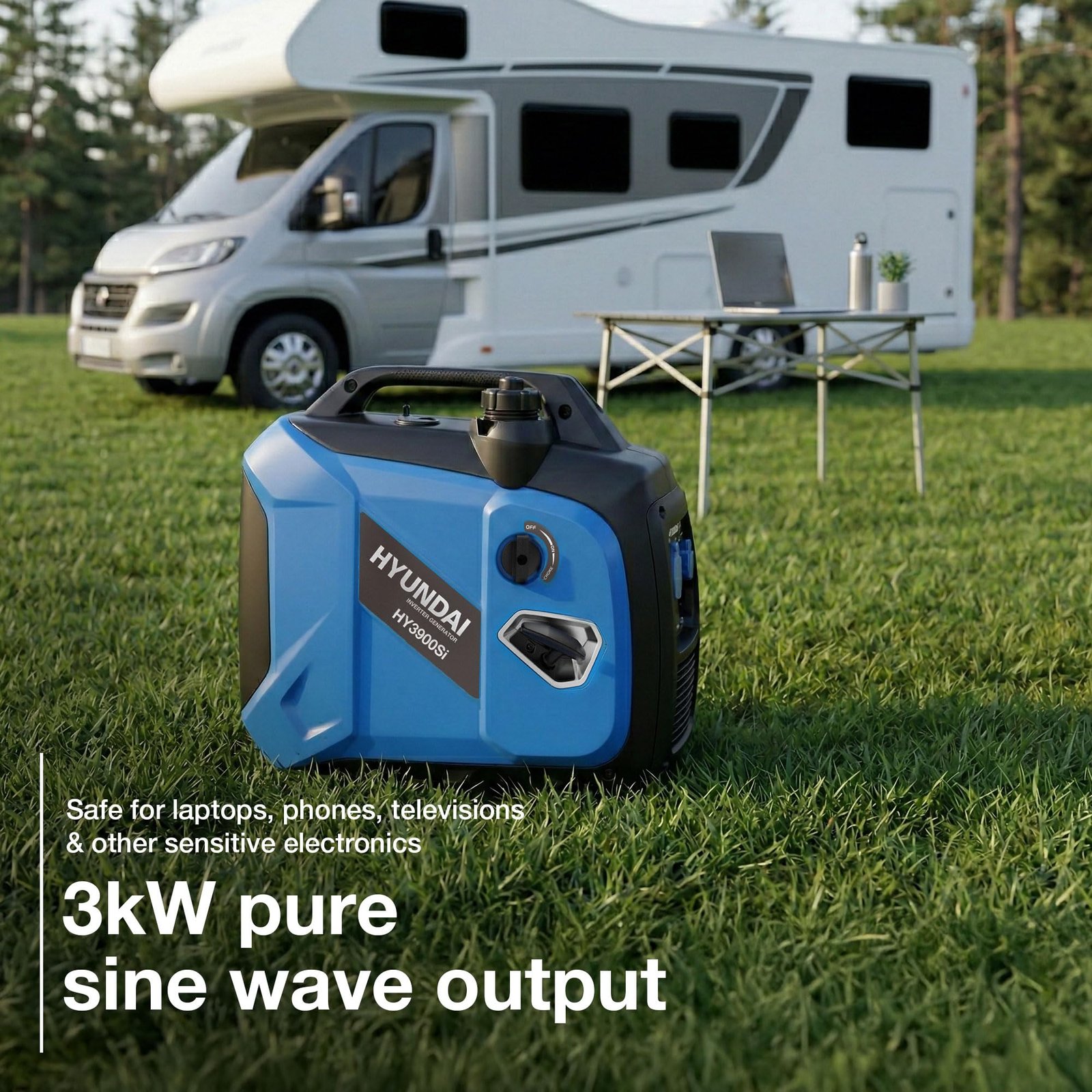Hyundai 3.3kW Petrol Inverter Generator