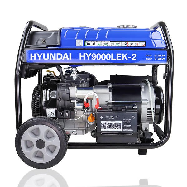Hyundai HY9000LEK-2 7kW Open-Frame Site Petrol Generator