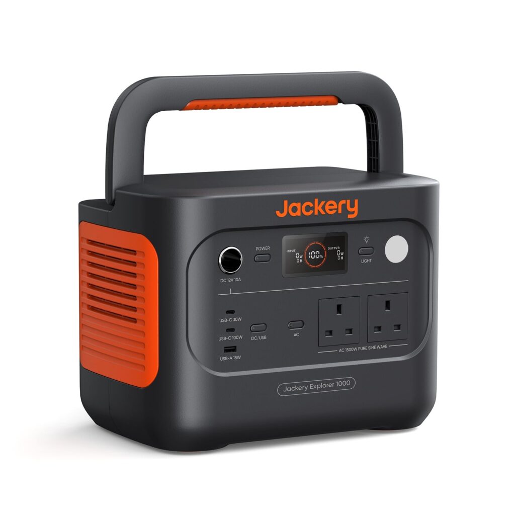 Jackery Explorer 1000 v2 Portable Power Station – 1070Wh, 1500W Output, LiFePO4