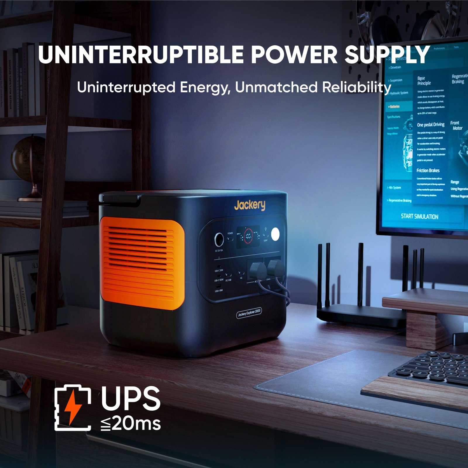 Jackery Explorer 2000 v2 Portable Power Station – 2042Wh, 2200W Output, LiFePO4