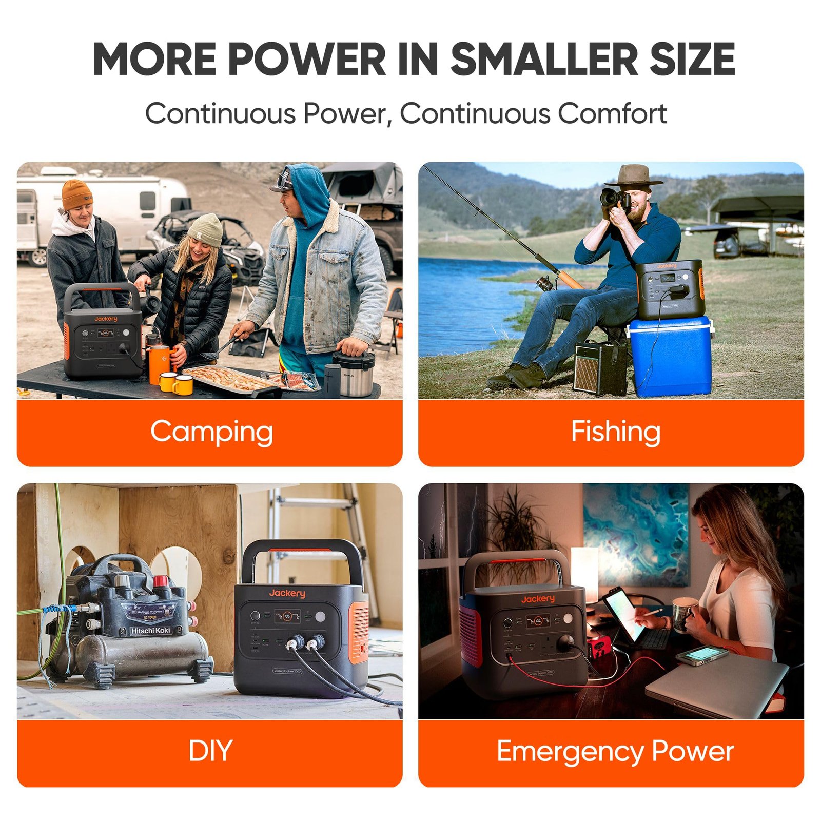 Jackery Explorer 2000 v2 Portable Power Station – 2042Wh, 2200W Output, LiFePO4