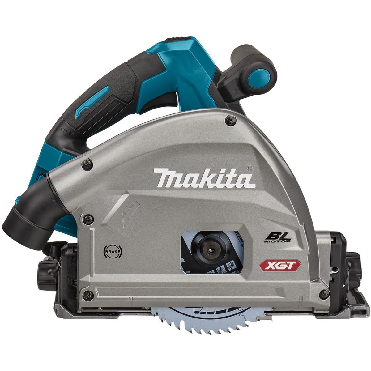 Makita SP001GZ03KIT5 40V Brushless Plunge Saw – 1 x 4.0Ah Battery, Charger, 2 x Guide Rails & Clamps