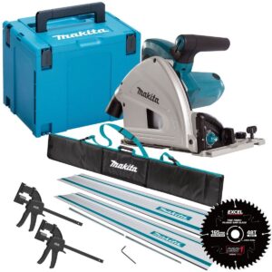 Makita SP6000J2 240V 165mm Plunge Saw – Clamps, Blade & Bag