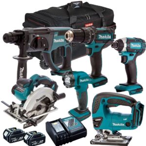 Makita T4TKIT-193 18V 6-Piece Cordless Combo Kit – 2 x 5.0Ah Batteries & Charger