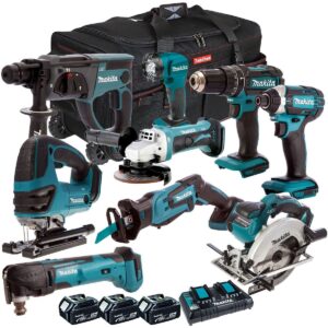 Makita T4TKIT-196 18V 9-Piece Cordless Combo Kit – 3 x 5.0Ah Batteries & Charger