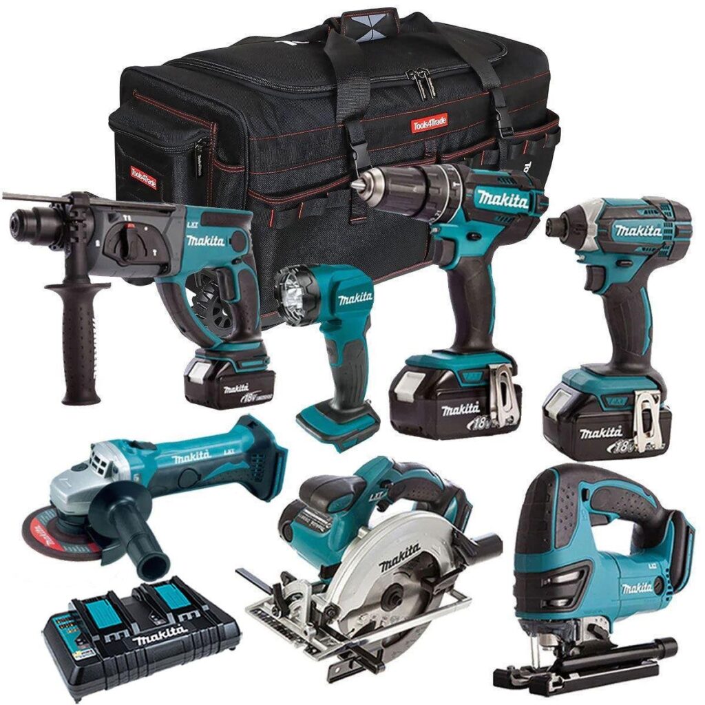 Makita T4TKIT-44 18V 7-Piece Cordless Power Tool Kit – 3 x 5.0Ah Batteries