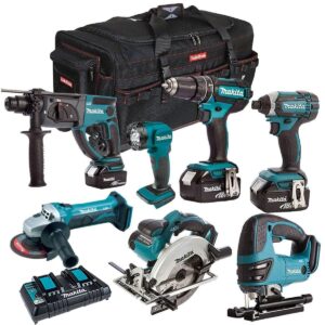 Makita T4TKIT-44 18V 7-Piece Cordless Power Tool Kit – 3 x 5.0Ah Batteries