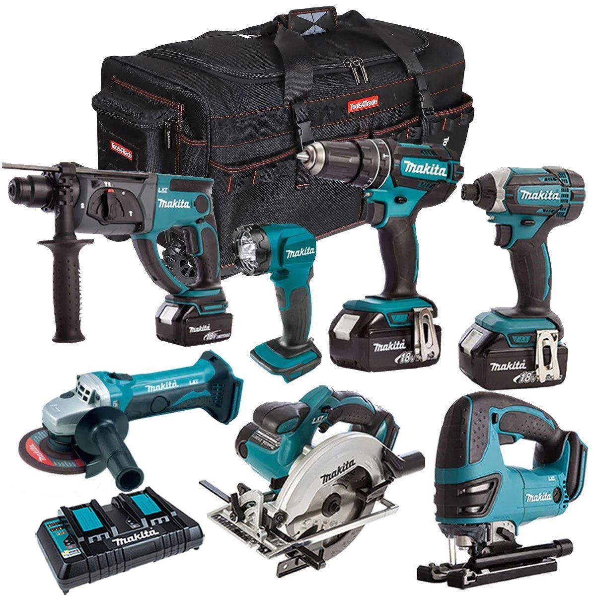 Makita T4TKIT-44 18V 7-Piece Cordless Power Tool Kit – 3 x 5.0Ah Batteries