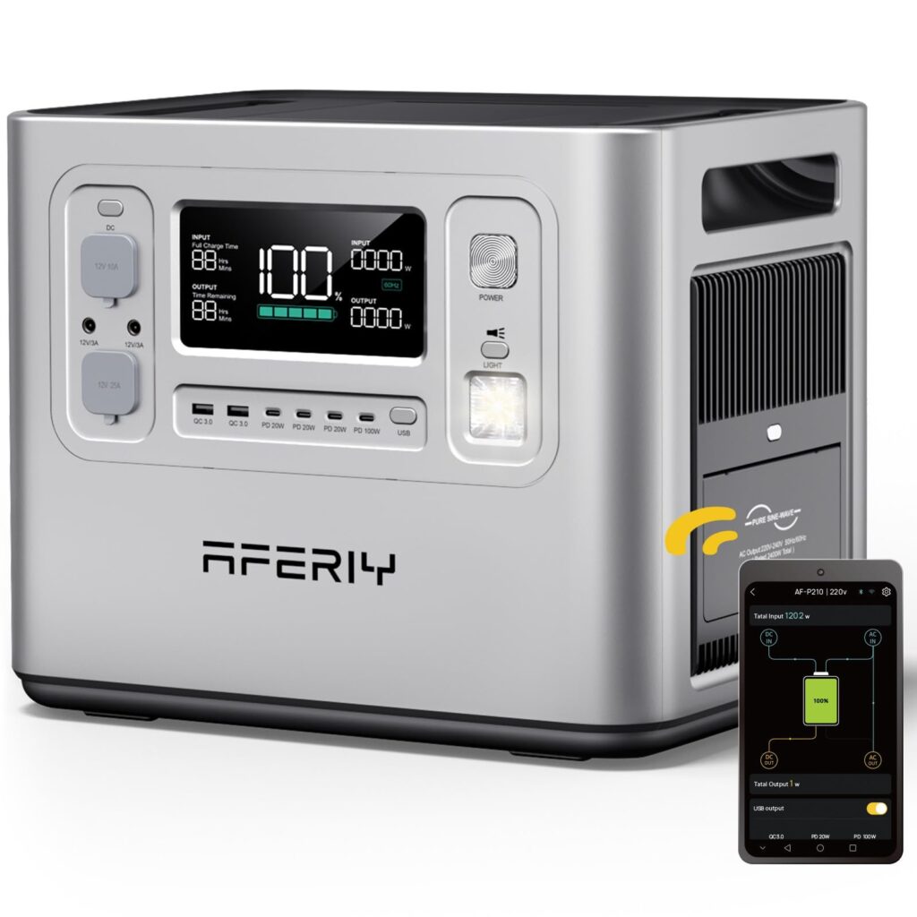 Portable Power Station – 2048Wh, 2400W Output, LiFePO4, App Control