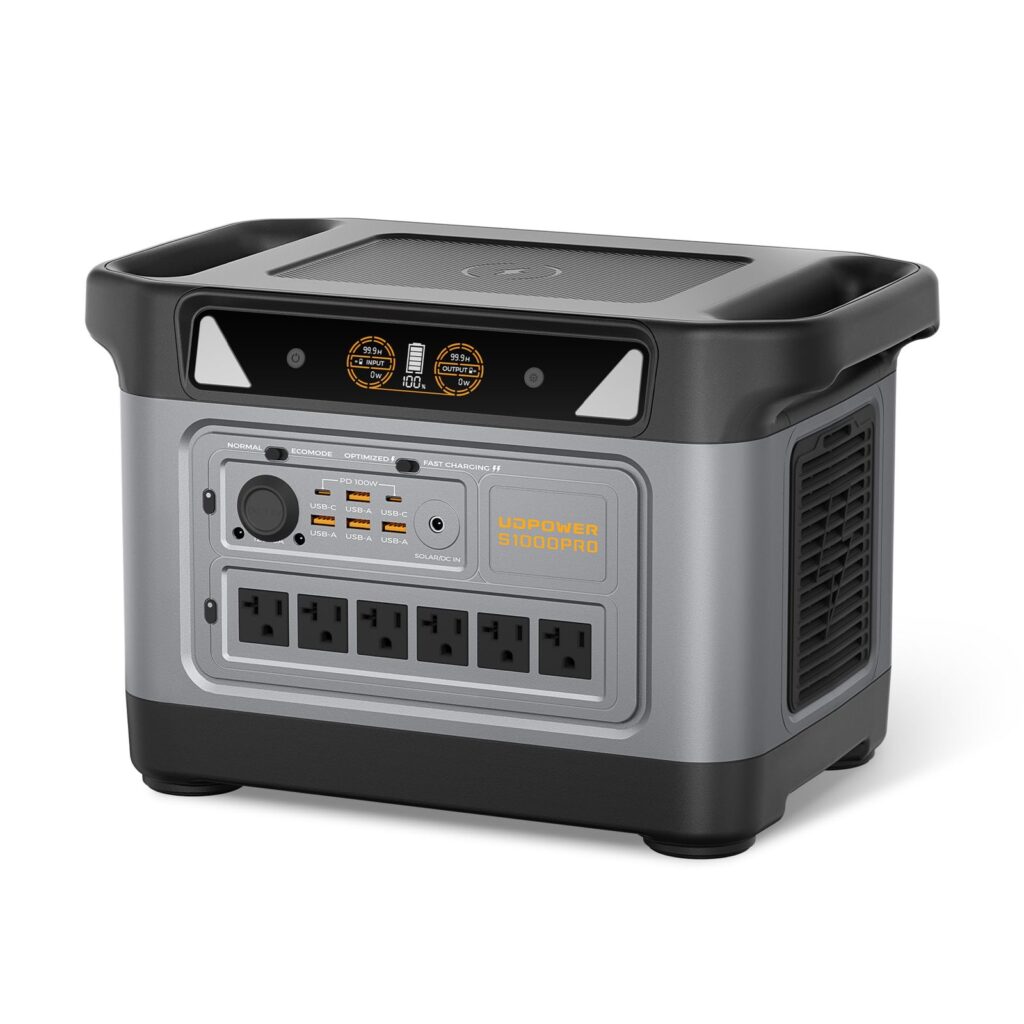 UDPOWER S1000 Pro Portable Power Station – 2200W Output, UPS